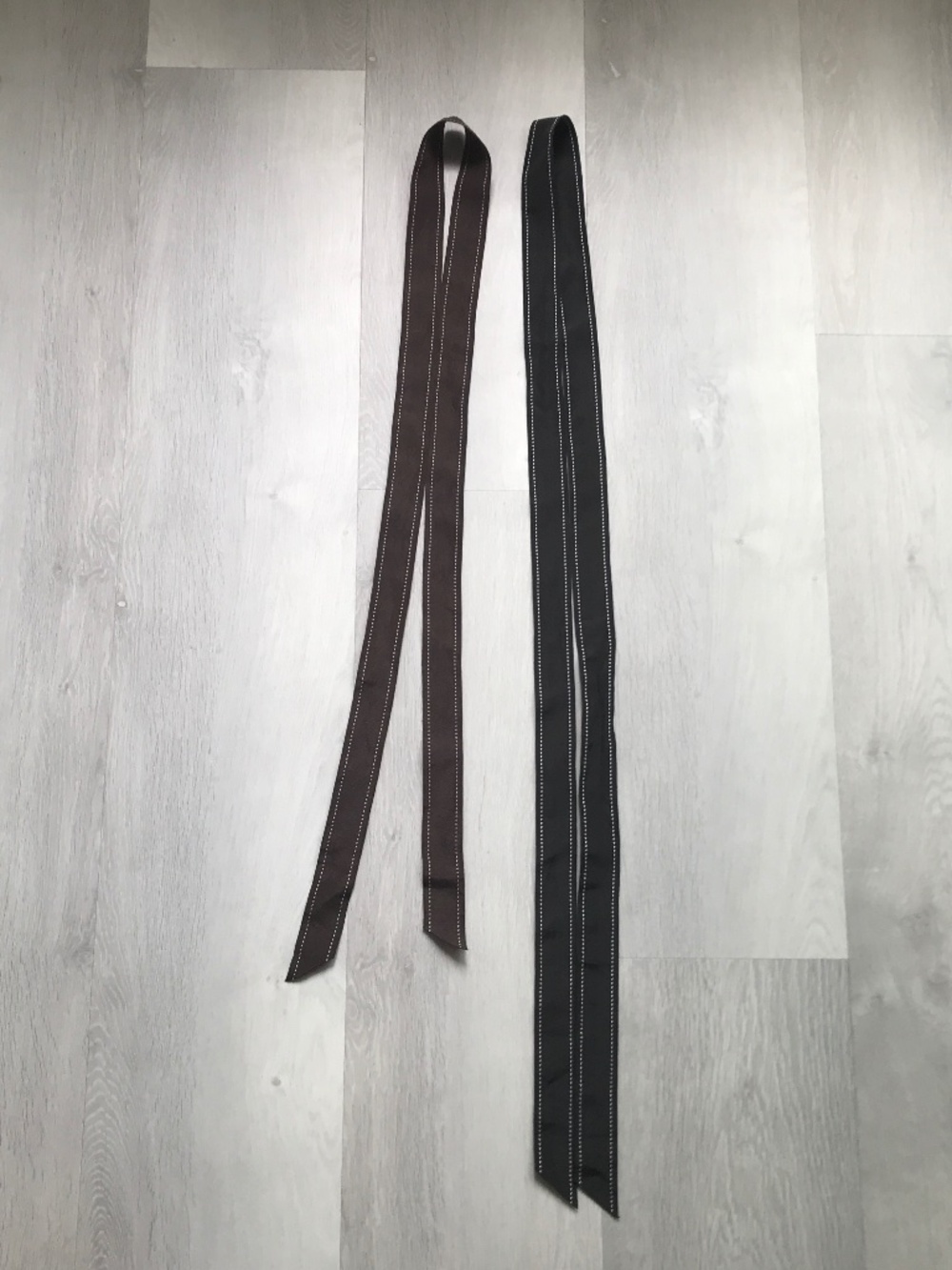 SET OF GROSGRAIN RIBBON BLACK AND BROWN GIFT PRESENT